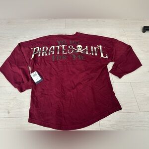 New Disney prates of the Caribbean spirit jersey- burgundy